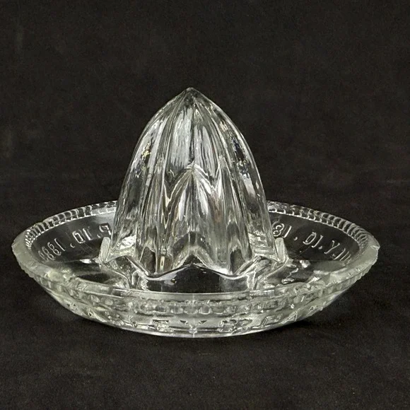 Easley‎ Citrus Juicer Reamer 4.5in Clear Vintage 1888 Patent Style