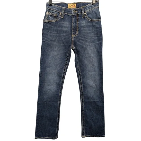 Wrangler‎ 20X Jeans Kids Blue Medium Wash Straight Leg Adjustable Waist