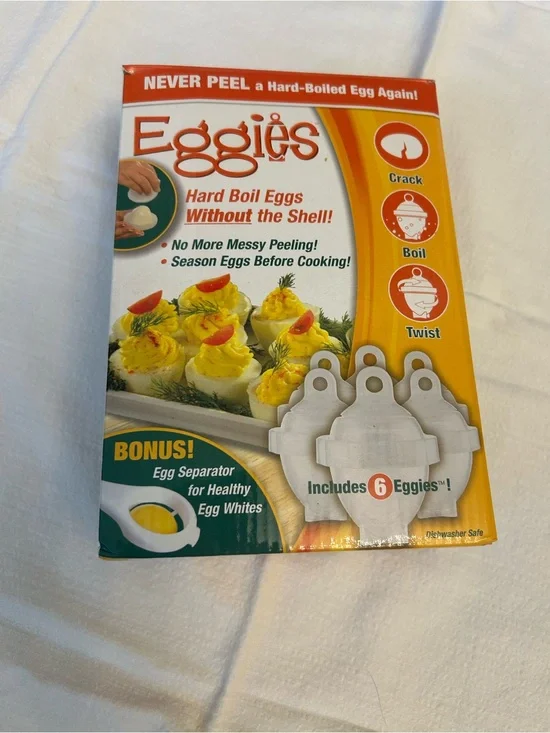 Eggies Hard Boil Eggs Without The Shell! 6 Eggies