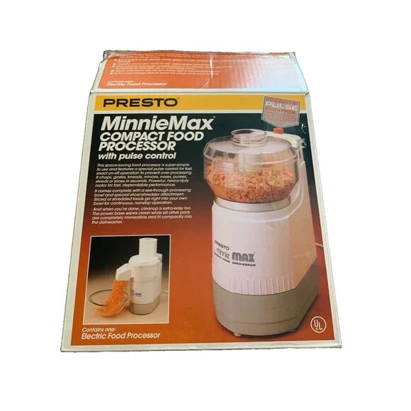 Presto Minnie Max Compact Food Processor Pulse Control 1988 02900 New Open Box