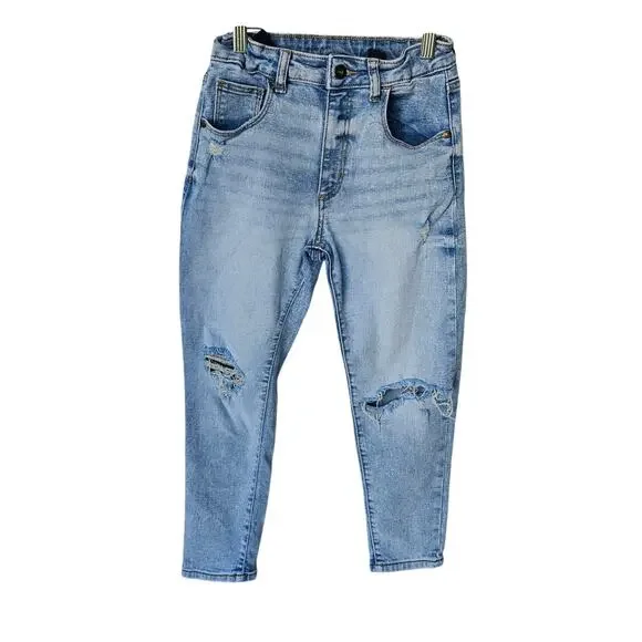 Art Class Girls Straight Leg Jeans with Holes, Size 10