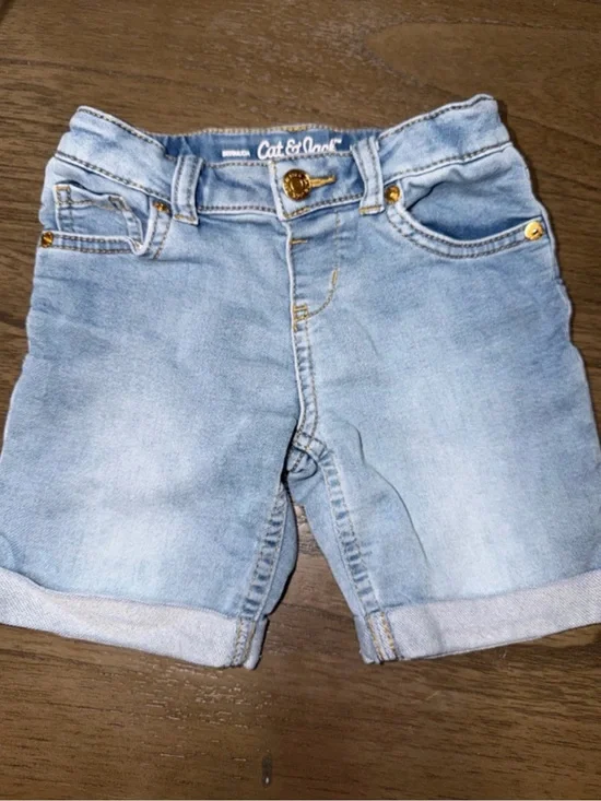 Cat & Jack Light Blue Denim Kids Bermuda Shorts 4/5