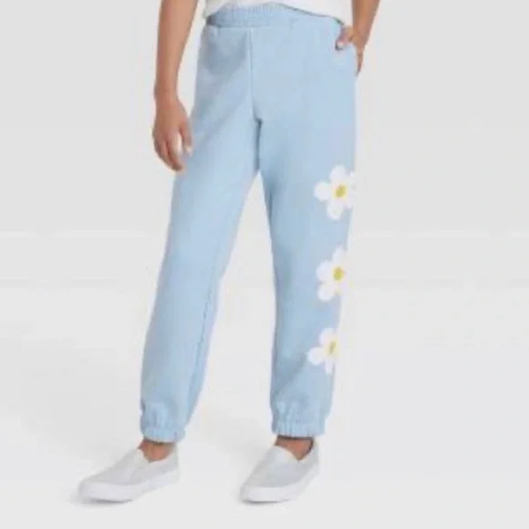 Daisy Art Class Light Blue Sweat Pants