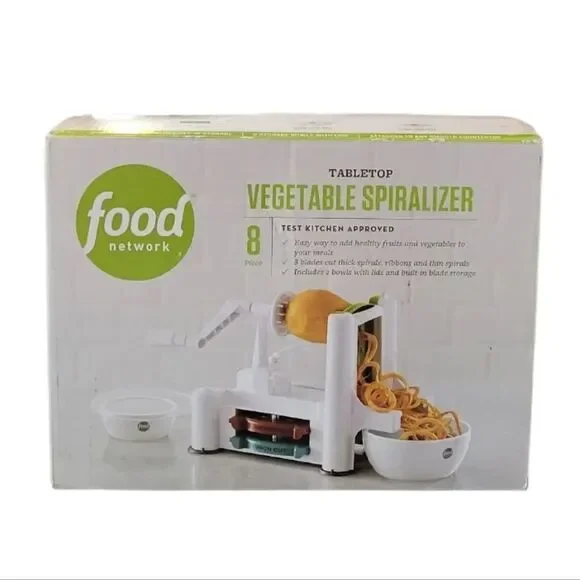 Food Network Tabletop Vegetable Spiralizer 8 Piece Set
