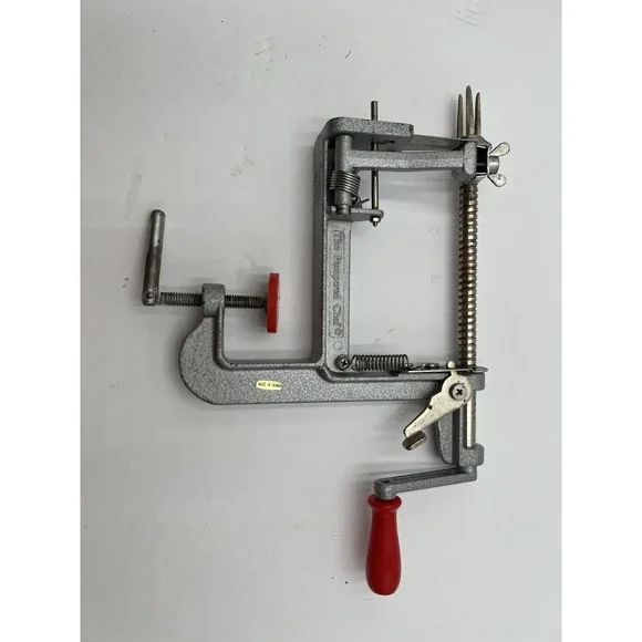 Vintage Pampered Chef Apple Peeler Corer Slicer Clamp Made in Taiwan #2430