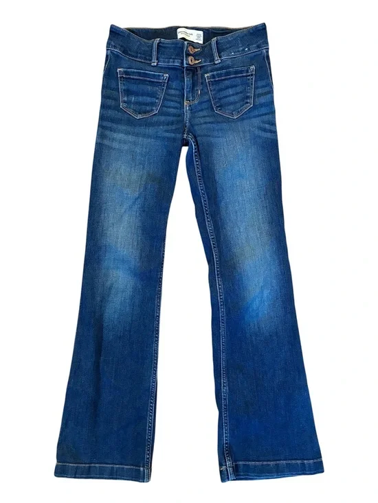 Abercrombie Kids 11-12 years Girls Low-Rise Bootcut Blue Denim Jeans