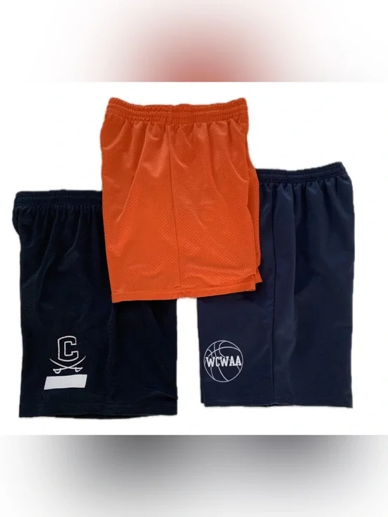 Lot of 3 Athletic Basketball Shorts Men S Boys XL Orange Blue