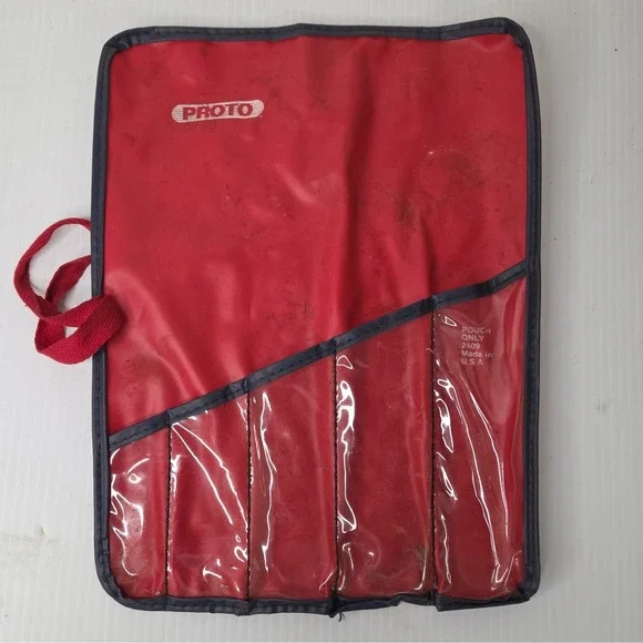 Vintage PROTO Professional Tools 2409 Canvas Tool Roll Pouch Wrench Organizer