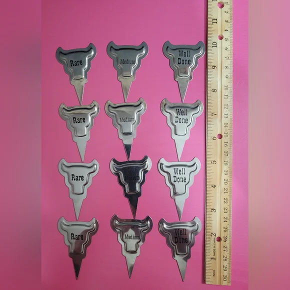 Metal Steak Doneness Markers Set Of 12