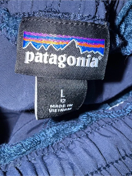 Patagonia Boys’ L(12) Navy Nylon Water-Repellent Shorts
