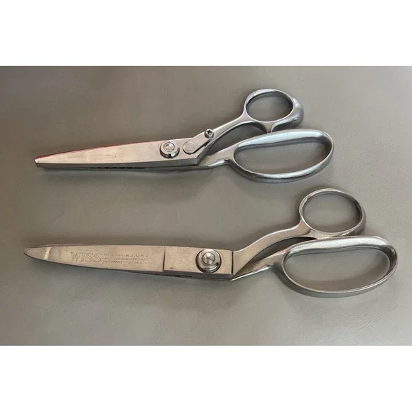 Lot of 2 Vintage Pinking Shears WISS CB-9 &‎ Canary Japan