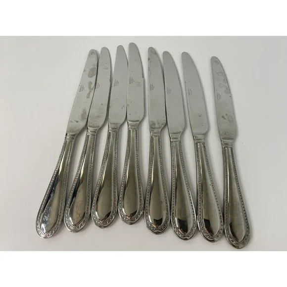 Mikasa Sinclair-Belvedere Stainless Oval Dinner Knives Set Of 8
