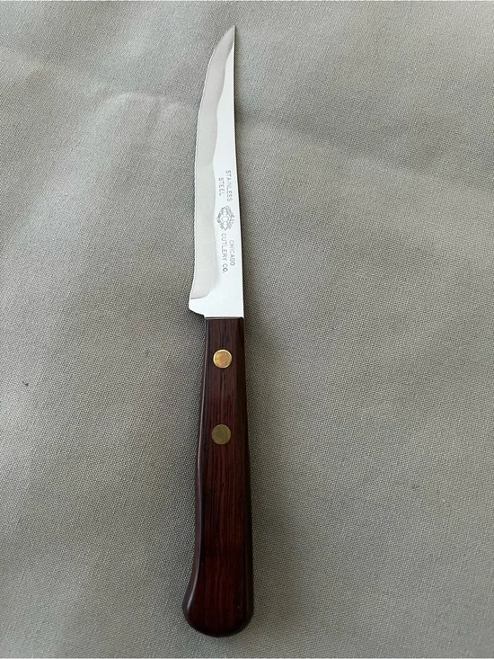 Vintage Chicago Cutlery 72B 6” Knife USA Walnut Handle NEW Old-Stock