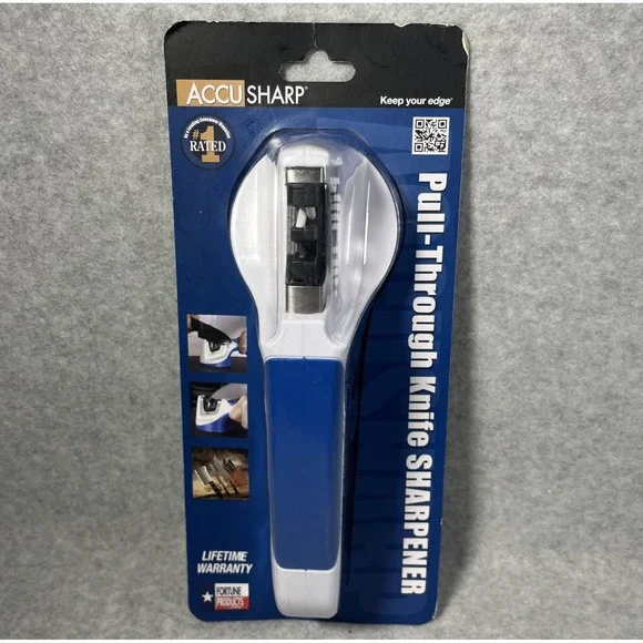 AccuSharp 2-Stage Knife‎ Sharpener Pull-Through Coarse Fine Blades Kitchen Chef