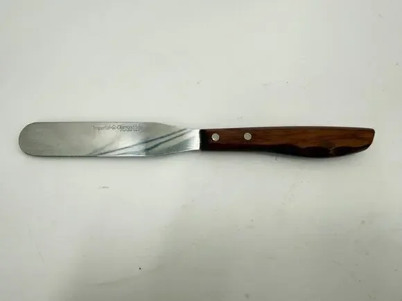 Imperial Diamond Edge Stainless Steel Spreader Knife Wood Handle USA Vintage 9
