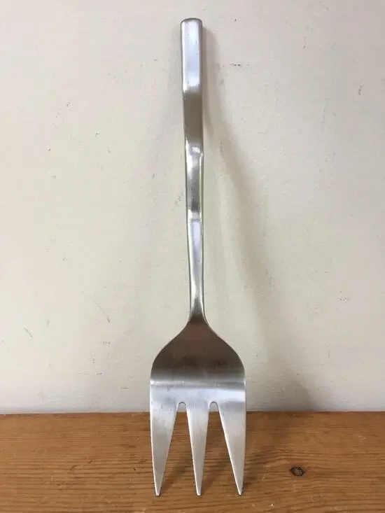 Hampton Silversmiths Stainless Steel Satin Large Salad Serving Fork 9.5