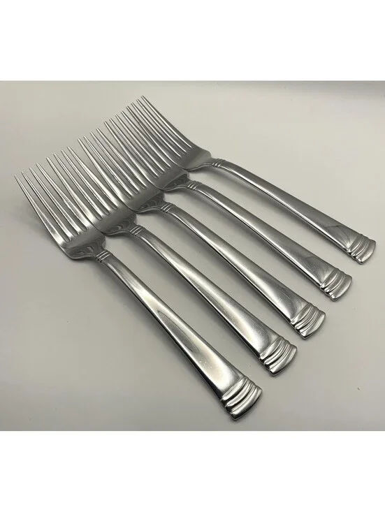 (5) Reed And Barton HOLBROOK Stainless 18/10 Korea Dinner Fork Lot ~ 8”