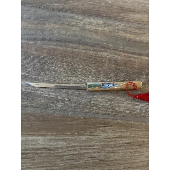 Vintage 1950s‎ Japan Souvenir Letter Opener Katana Hand Painted 9.375