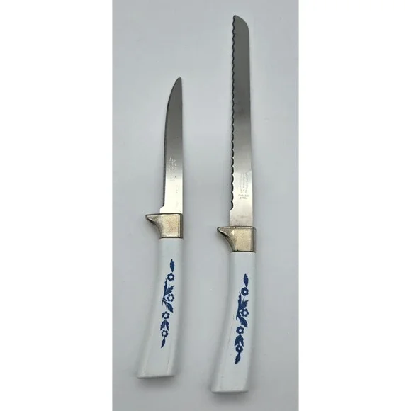 Sheffield English Blades Utility Knife Set 2 Stainless Serrated Cornflower Blue‎