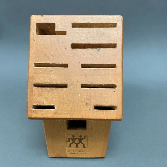 J. A. Henckels Wooden Knife Block 10 Slots 8 1/4