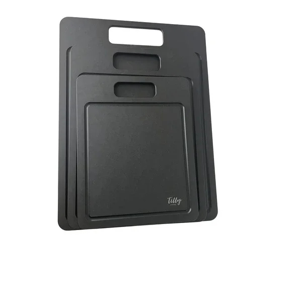 Tilly Living Grainbond Wood Fibre Chopping Board‎ 3 Piece Set in Black Groove