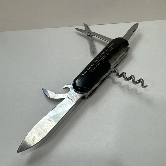 Vintage Wenger Swiss Army Multi Tool American European Express Railway Knife