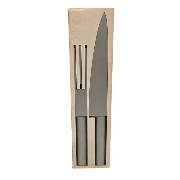 BodaNova vintage Stainless Steel Carving Set Japan MCM Minimalist Knife Fork Set