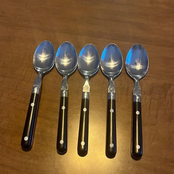 Washington Forge Mardi‎ Gras Black Stainless Soup Spoon 5 Silverware flatware