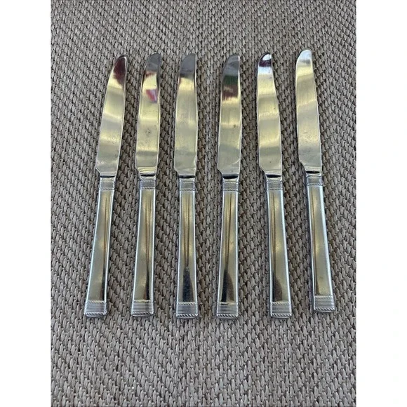 Wallace Stainless Napoli Glossy Dinner Knives Set Of 6