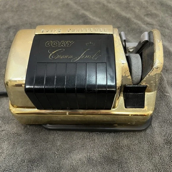 Vintage CORY Crown Jewel Knife Sharpener Model MBS2 Great Motor And Quiet
