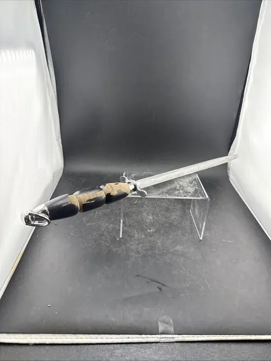 Vintage Sabatier France Sharpening Steel Honing Rod Butcher Knife Sharpener