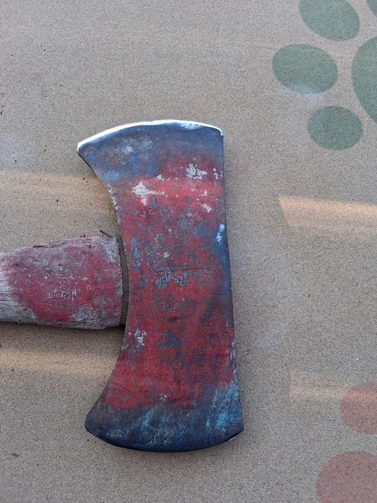 Double Bit Axe Head Only No Name of Maker. Handle is Cut-off.
