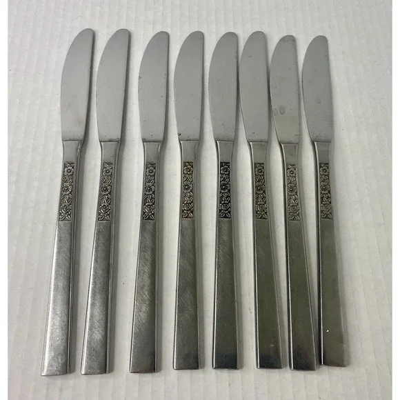 Stanley Roberts Dinner Knives Dorette Rose 9