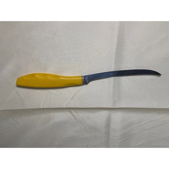 Imperial Vintage Paring Knife Yellow Handle Stainless USA Serrated GUC
