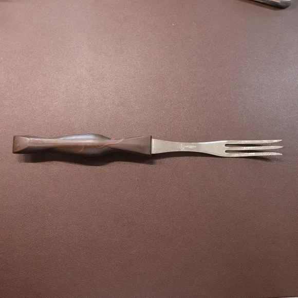 Cutco 1726 Turning Fork‎ Vintage Brown Marbled Handle Made in USA 9.5