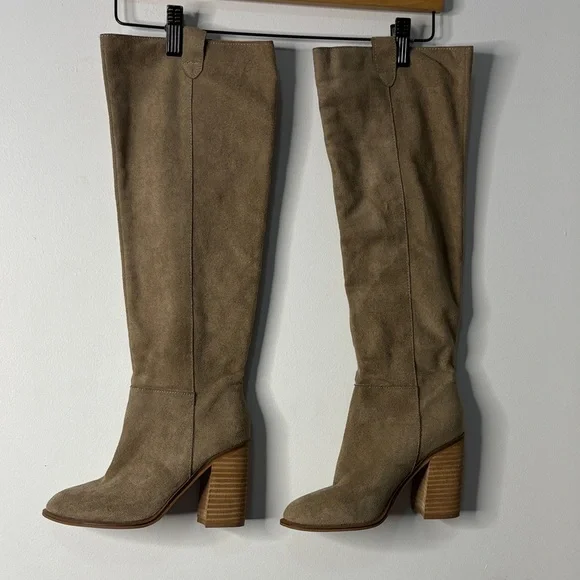 Elegant Tan Over the Knee Boots