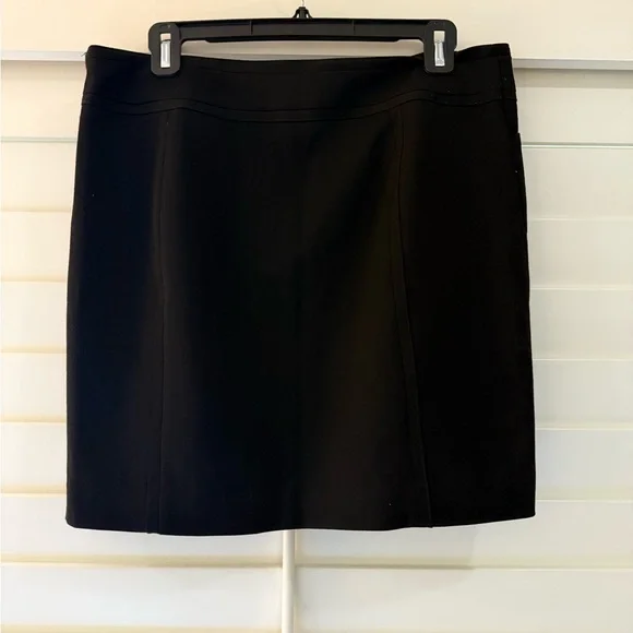 White House Black Market Black Double-Button Pencil Skirt