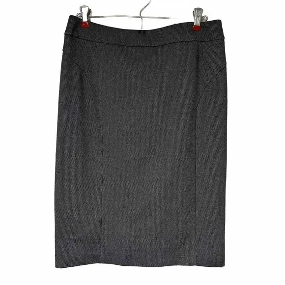 New York & Company Stretch Womens Skirt Sz. 8 Gray Business Casual Zipper Back