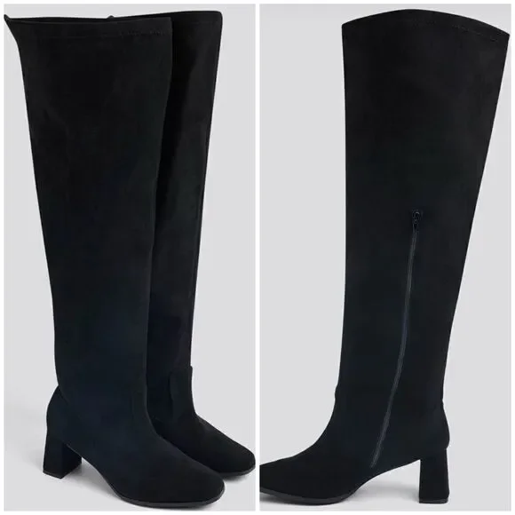 FTF Over-The-Knee Wide-Width/Wide-Calf Faux-Suede Boots