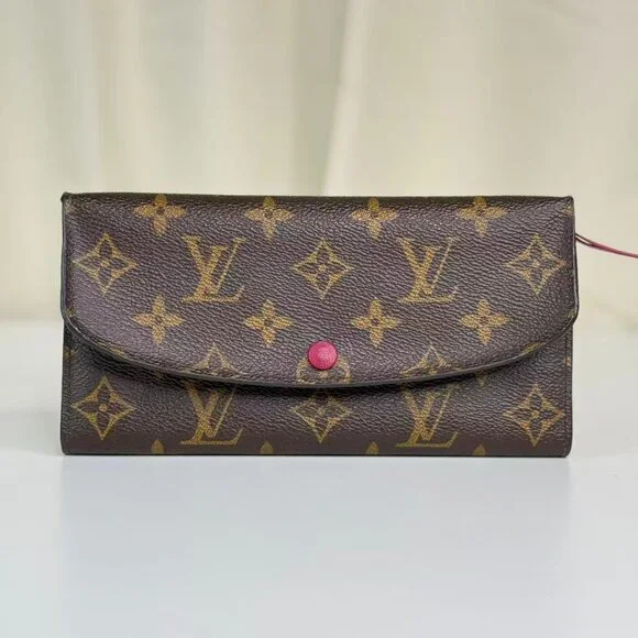 Louis Vuitton Monogram Canvas Wallet with Classic LV Logo Design