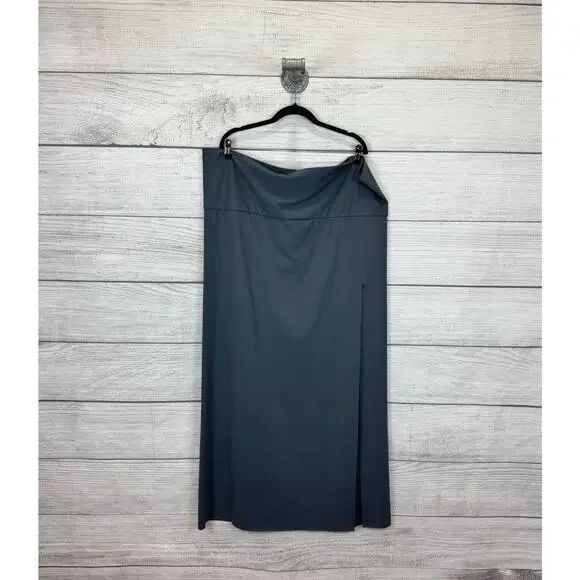 Skims Plus Size Gun Gray Shaping Swim Maxi Skirt Size 4X