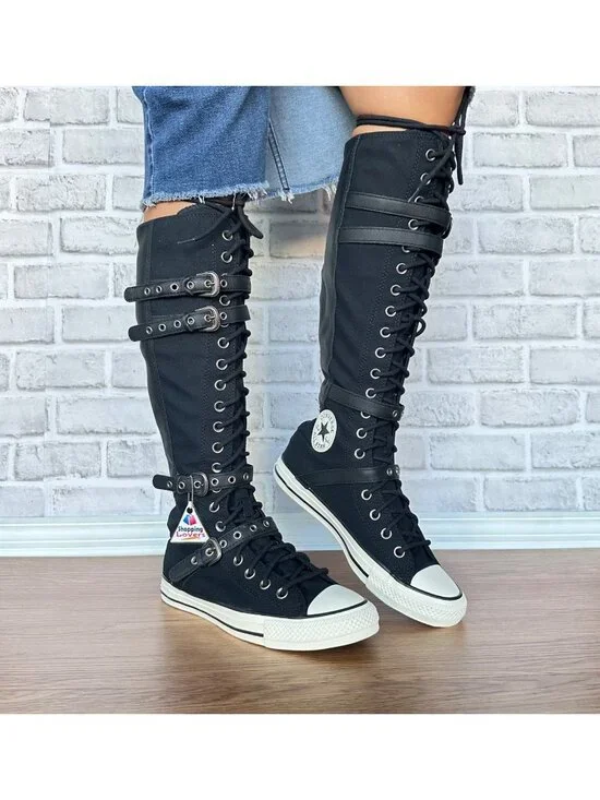 ⭐Converse Chuck Taylor XXHi Leather Straps 11 Womens Sneaker Boots Black A16600C