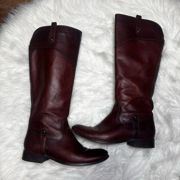 Frye Cognac Tall Leather Riding Boots size Women’s 7.5