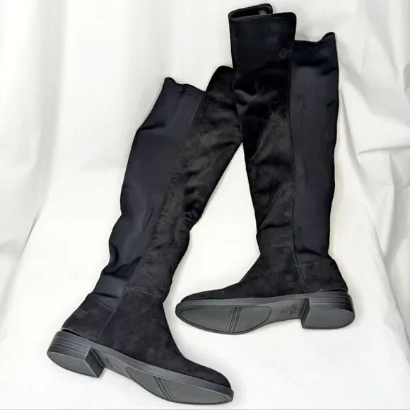Simply Vera Vera Wang Florence Women's Over The Knee Boots Black Suede
