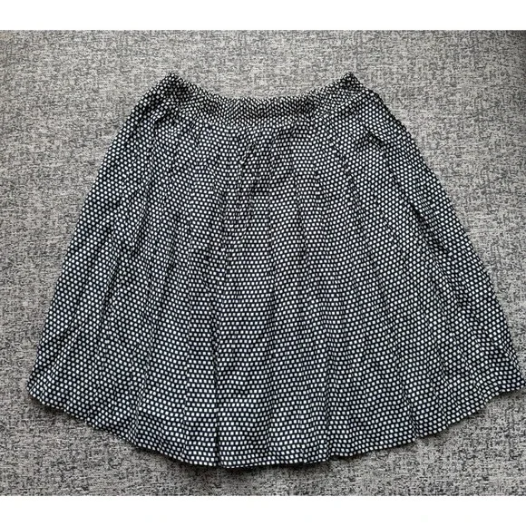 Vintage Navy Skirt Pleated S/M David Dart Elastic Waist Flowy Mini
