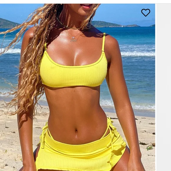 NEW FRANKIES BIKINIS Enzo Cheeky Bottoms And Dallas Top Set Size Medium