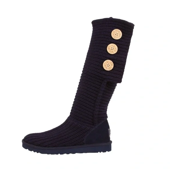 Ugg Classic Cardy Knit Tall Boots in Black