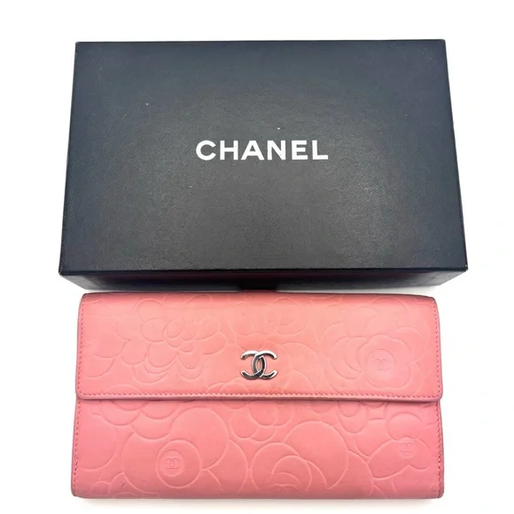 Chanel Pink Floral Camellia Wallet