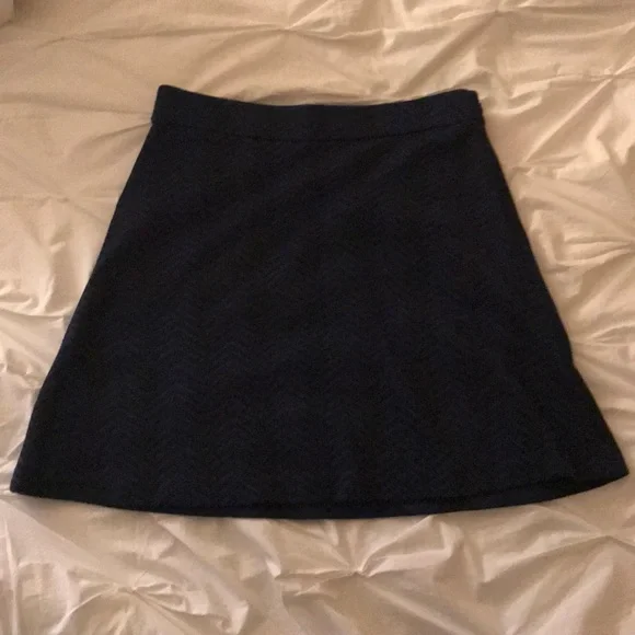 Ann Taylor black and blue skirt. Zig Zag Pattern
