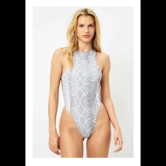 Frankie's Bikinis 'Coastline' One Piece Swimsuit in Python